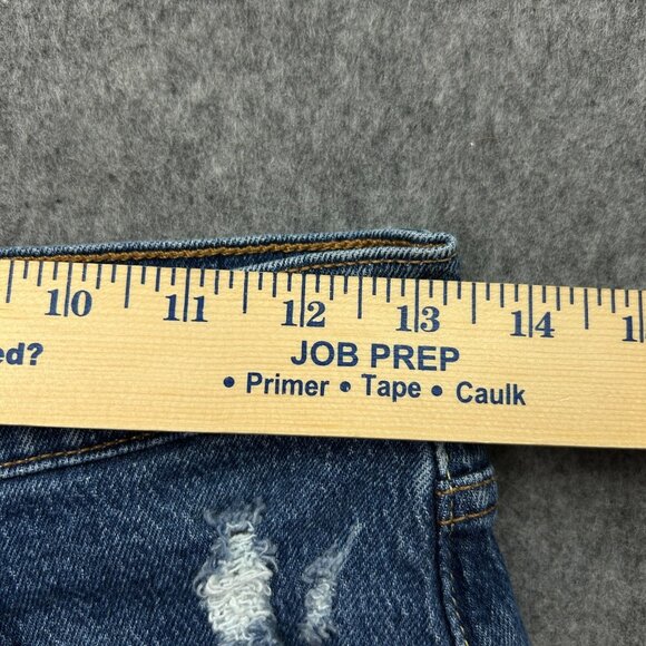 Levi's 501 Mid Thigh Shorts Women's Size 26 Big E Button Fly Distressed Denim - Picture 9 of 12